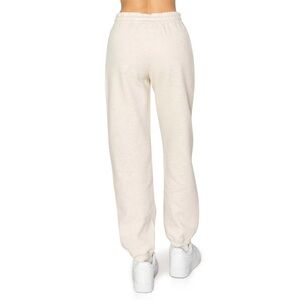 Victoria secret Cream Jogger Sweatpant vs logo